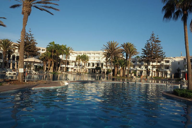 The hotel's pools