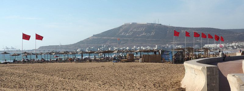 Beach and kasbah