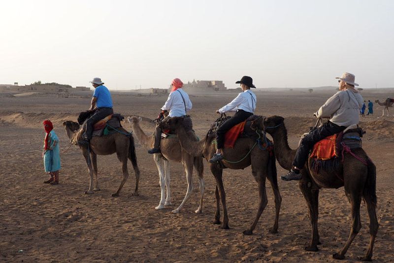 Getting ready for the camel ride