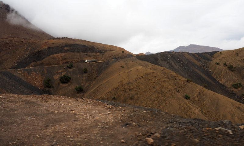 Road ahead of us climbing higher into the HIgh Atlas mountains