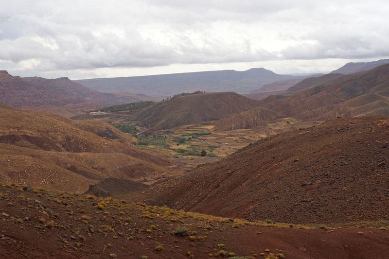 The valley when climbing the High Atlas mountains