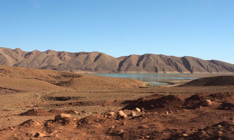 The lake formed by Barrage Al-hassan Addakhil