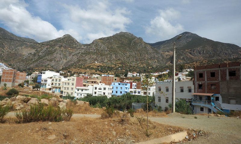 View of Chefchauen when leaving town