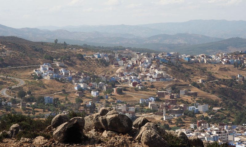 View from the hillside above Chefchauen