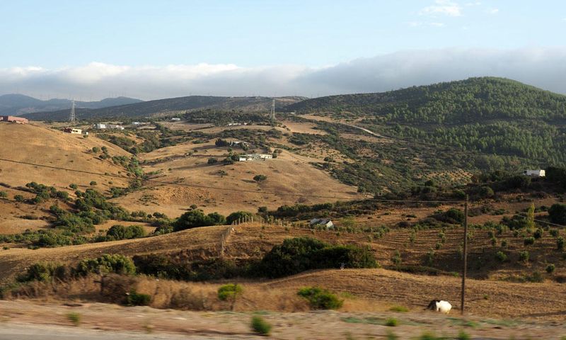 Scenery on the way from Tangier to Chefchauen