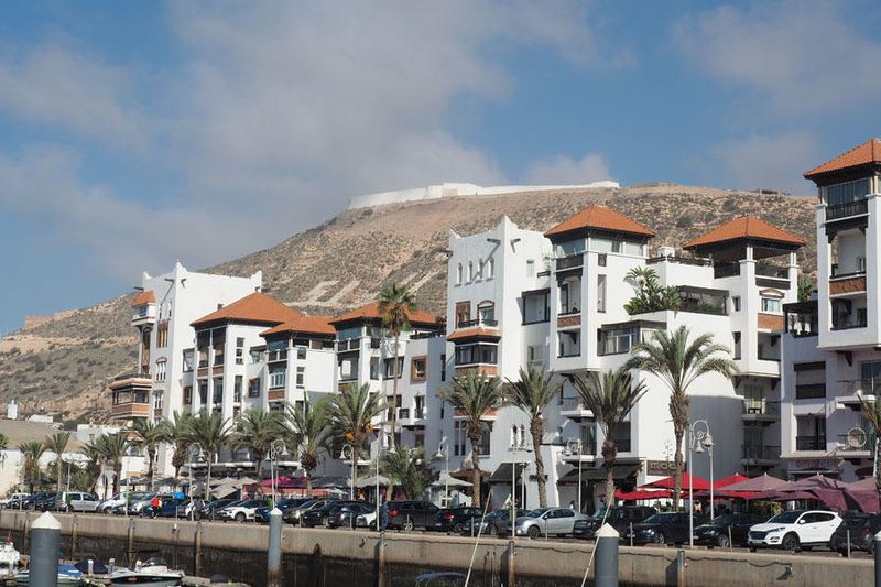 Residential buildings in the marina