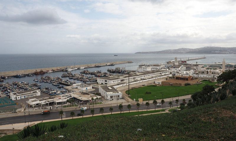 Port of Tangier from wall of fort