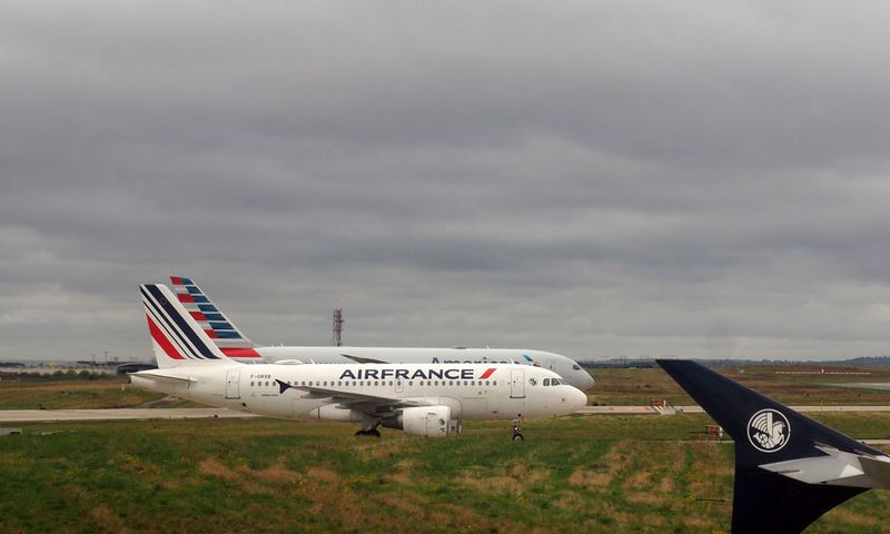 Two aircraft lined up