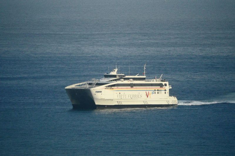 Ferry, most likely from Spain