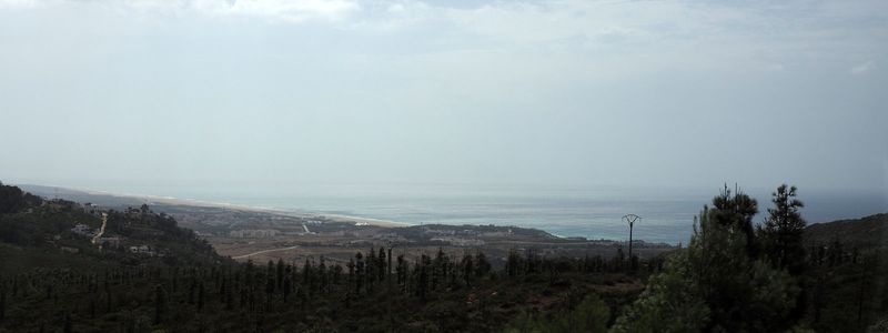 First views of Atlantic Ocean when approaching from Tangier