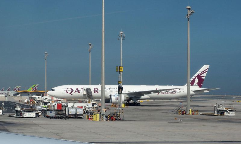 At Doha airport