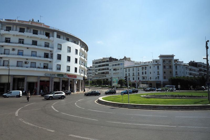 On Avenue Mohammed V in Rabat