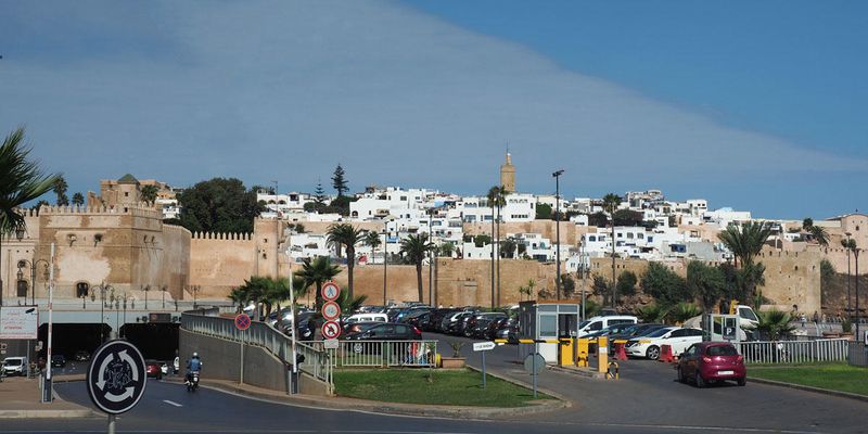 Seeing the medina in Rabat from the road