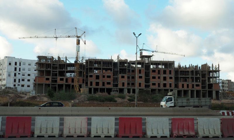 Home construction on the way from Casablanca airport to Rabat