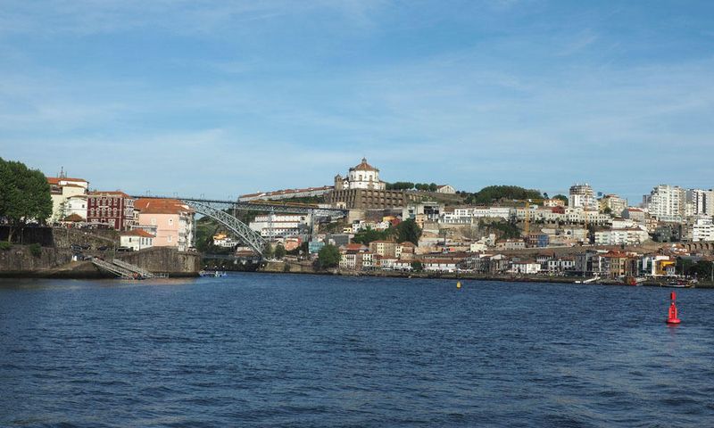 A view from a boat on the Douro river