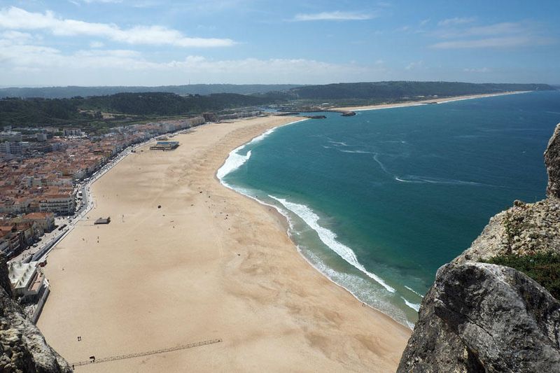 Looking down on the fishing village of Nazare