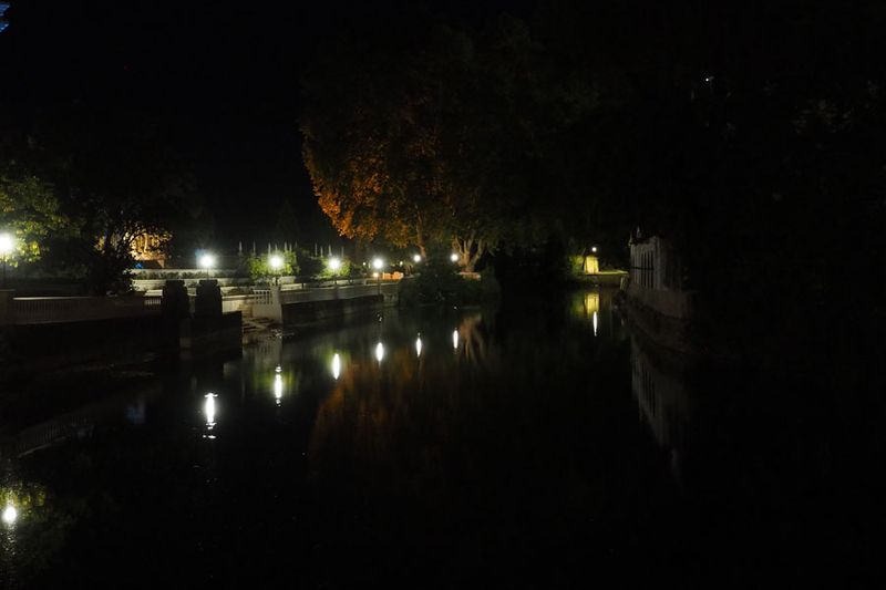 Nabao river in Tomar at night