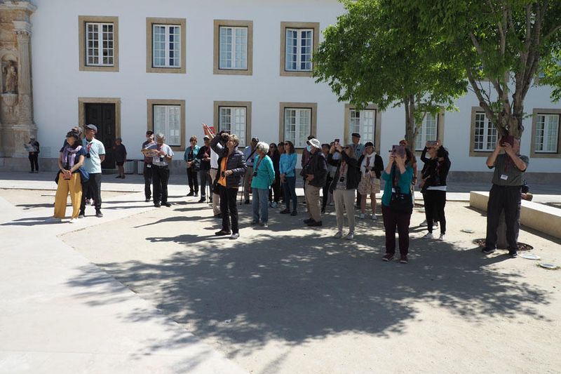 In the shade in the courtyard at the University of Coimbra