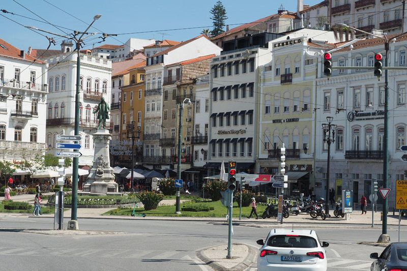 The town center in Coimbra