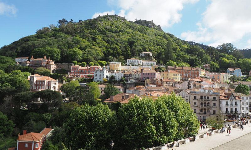 View of Sintra from the upper level of the palace