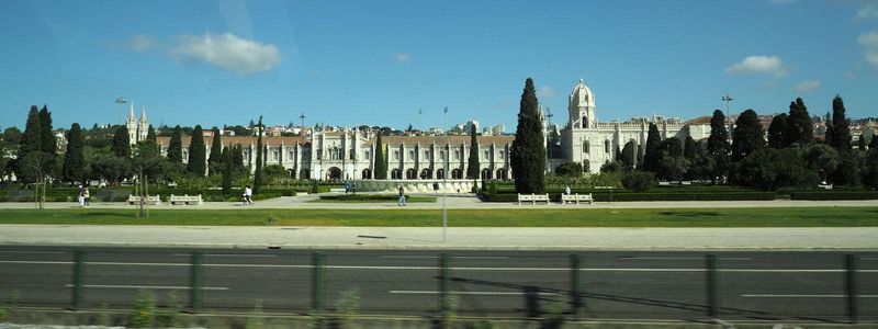 Jeronimos Monastery seen from the bus
