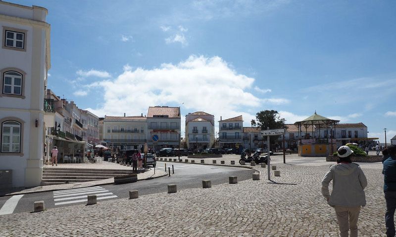 Plaza in the upper section of Nazare
