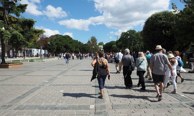 Walking on the grounds of the Hippodrome