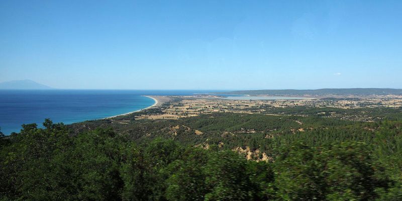 The Aegean Sea as we leave the battlefields area
