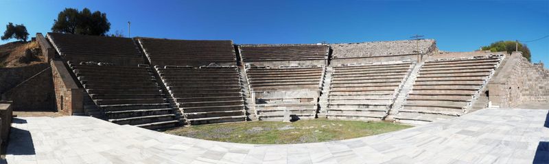 Panorama shot of the theater at the Askelpion