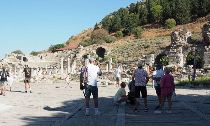 Entering the area of the ruins of Ephesus