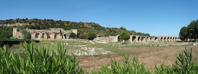 Remains of the ampitheater and stadium at Perge