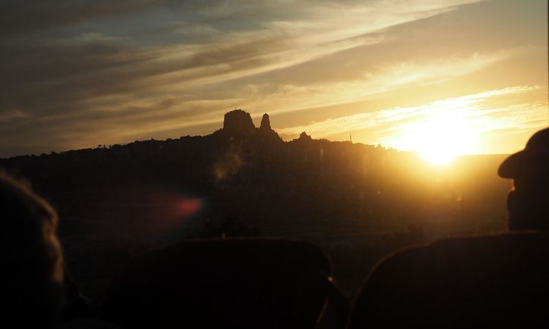 Sunset in Cappadocia from a bus