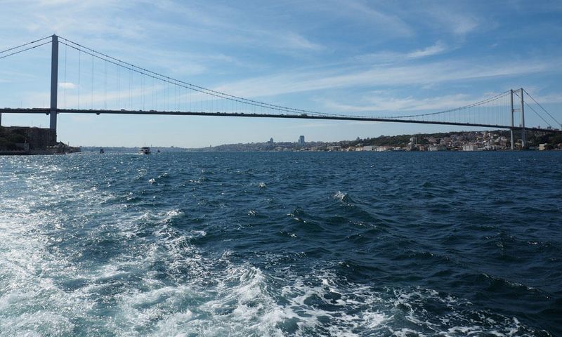 The first bridge across the Bosporus