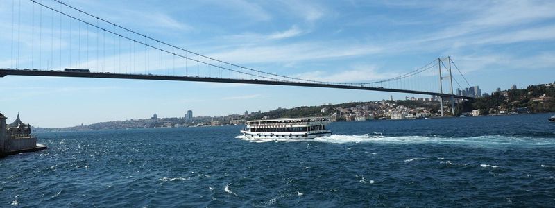 The first bridge across the Bosporus
