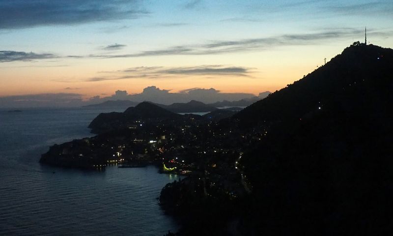 Old town after sunset