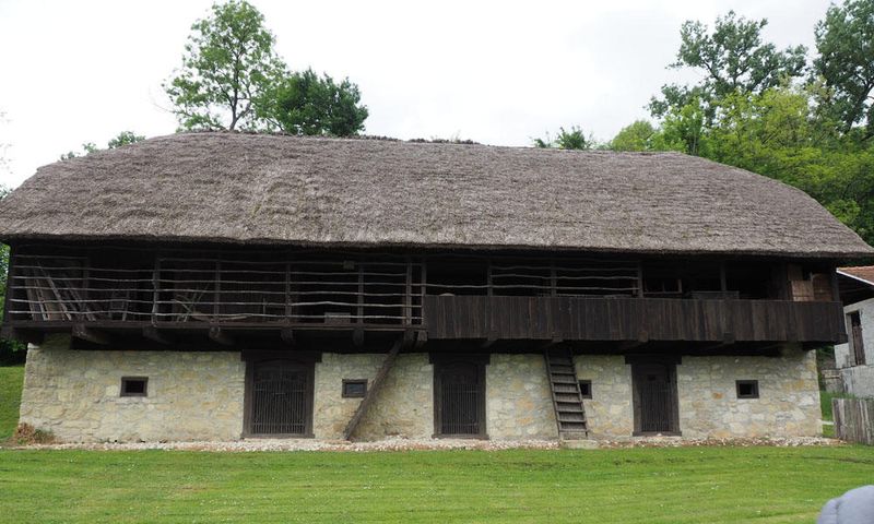 Houses and barn shared by two families