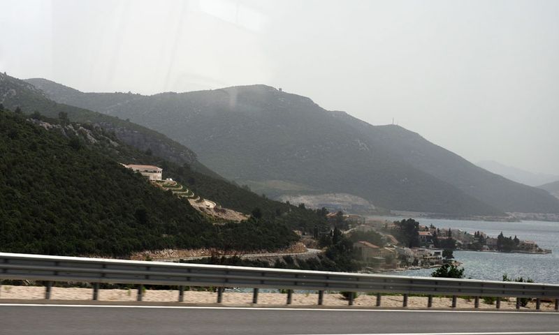 The border with Bosnia and Herzagovina in the distance