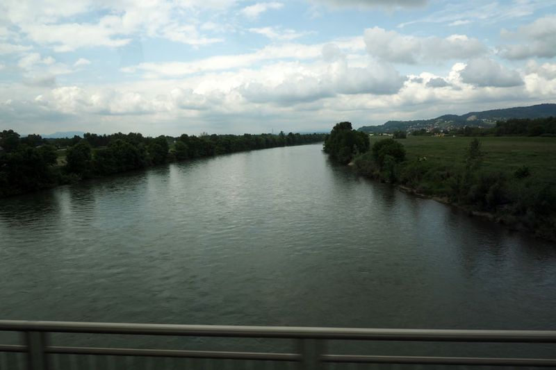 Crossing the Sava River outside Zagreb