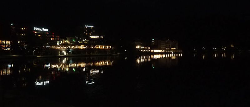 Lakeside at night in Bled