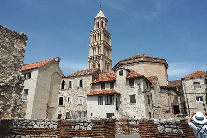Skyline with the bell tower of the Cathedral of Saint Dominus