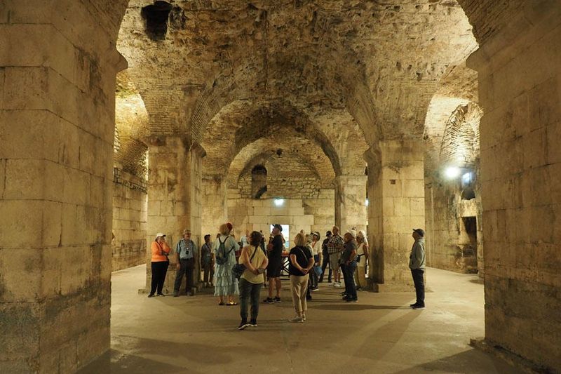 In the basement of Diocletian's Palace