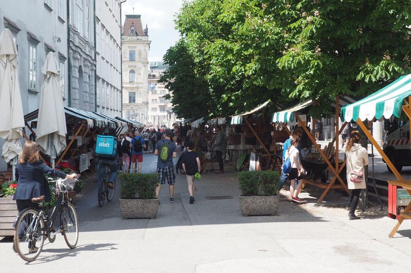 Passing Ljubljana's central market