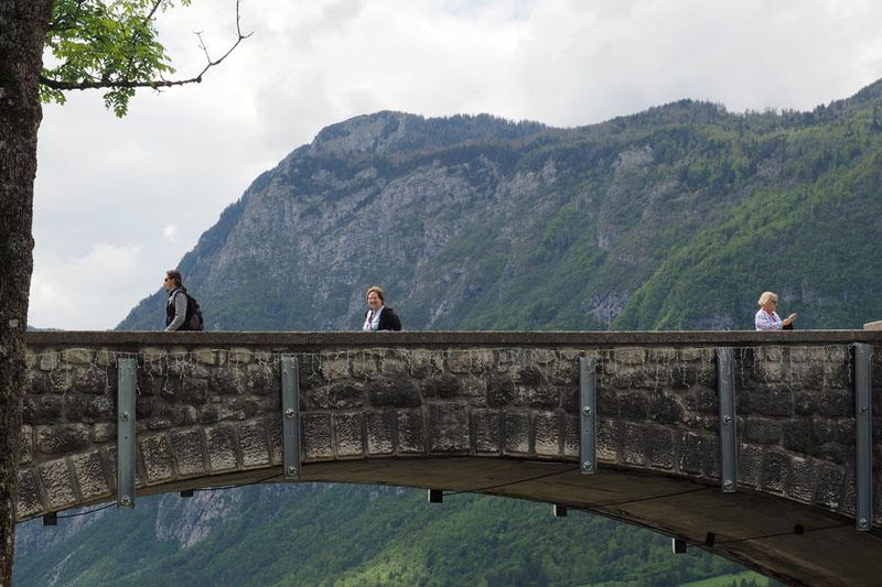 Group members on the bridge across the Sava Bojinca river