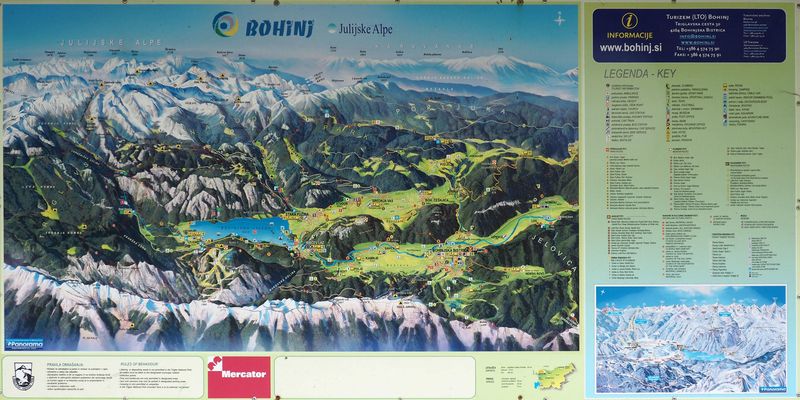 Bohinj area map