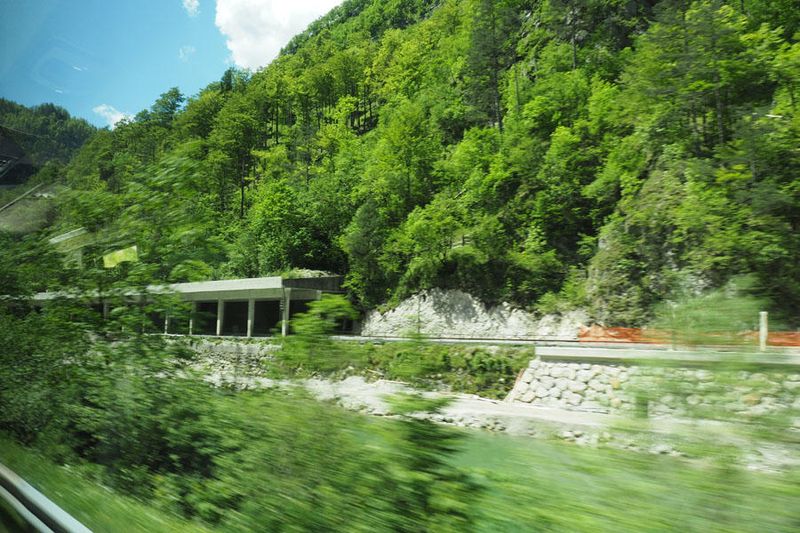 Train line to Trieste on the other side of the river