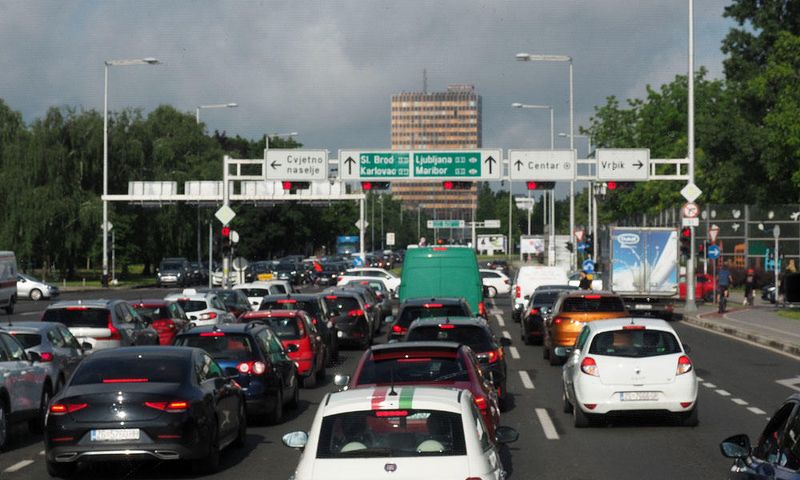 Morning rush hour in Ljubljana