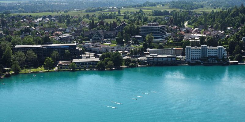 Lake Bled, the town, and our hotel