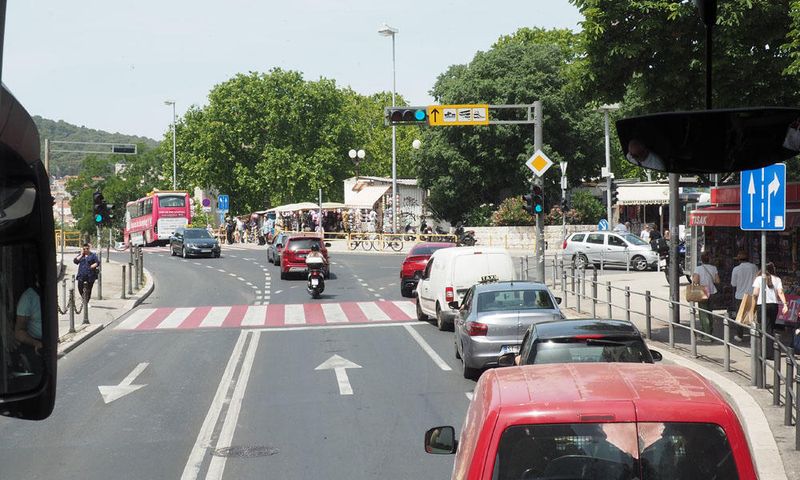 After entering the city