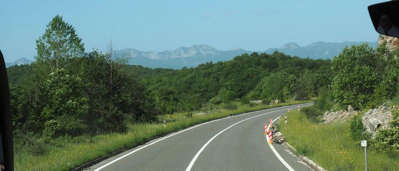 Approaching the mountains that border Dalmatia
