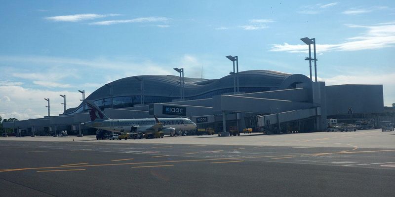 Solitary aircraft at Zagreb airport